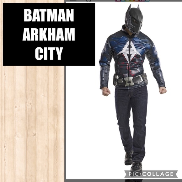 BATMAN ARKHAM CITY Adult Muscle Chest Costume Size Medium - Picture 1 of 13